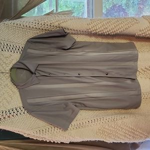 Via Europa Gray Fitted Shirt (Medium)